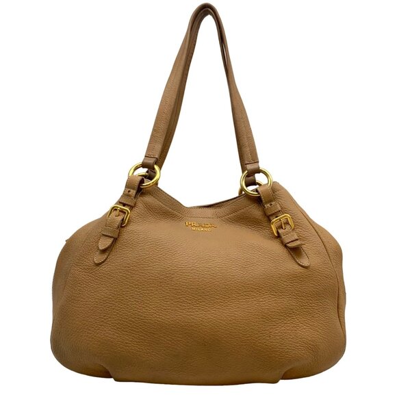 Prada Tan Cervo Sacca 2 Manici Shoulder Bag - Picture 1 of 13
